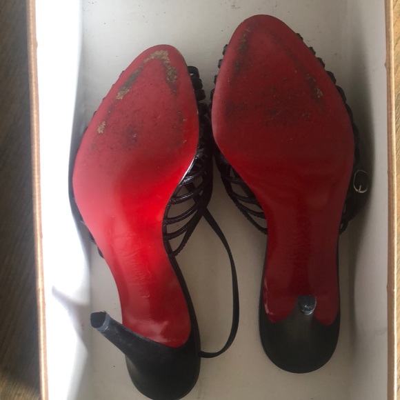Christian Louboutin, 38, Black heels sandals - Picture 9 of 10